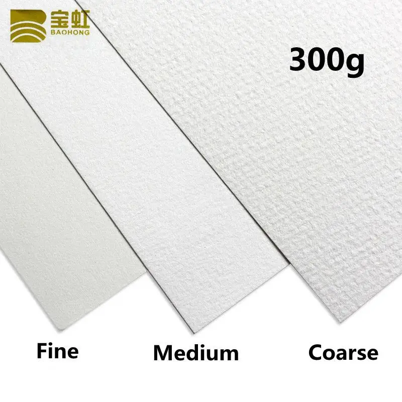 Baohong Watercolor Paper 100% Cotton 300g 20Sheetes Professional Water Color Paper Acuarela Art Supplies