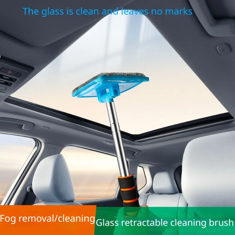 Auto Window Cleaning Brush Retractable Car Wash Brushes Microfiber Cloth Cover Windshield Cleaning Brush Car Accessories 2