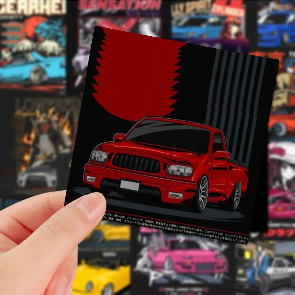 10/30/63pcs JDM Retrofit Racing Posters Stickers Cool Car Cartoon Sticker Luggage Motorcycle Laptop Notebook Toy Decals for Kids