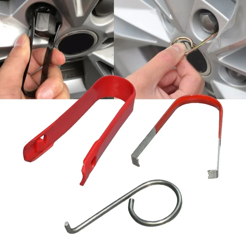 

Car Wheel Hub Nut Cover Removal Tool for Most Vehicles Nut Caps Lug Puller Lug Nut Caps Remover Tool Set Portable