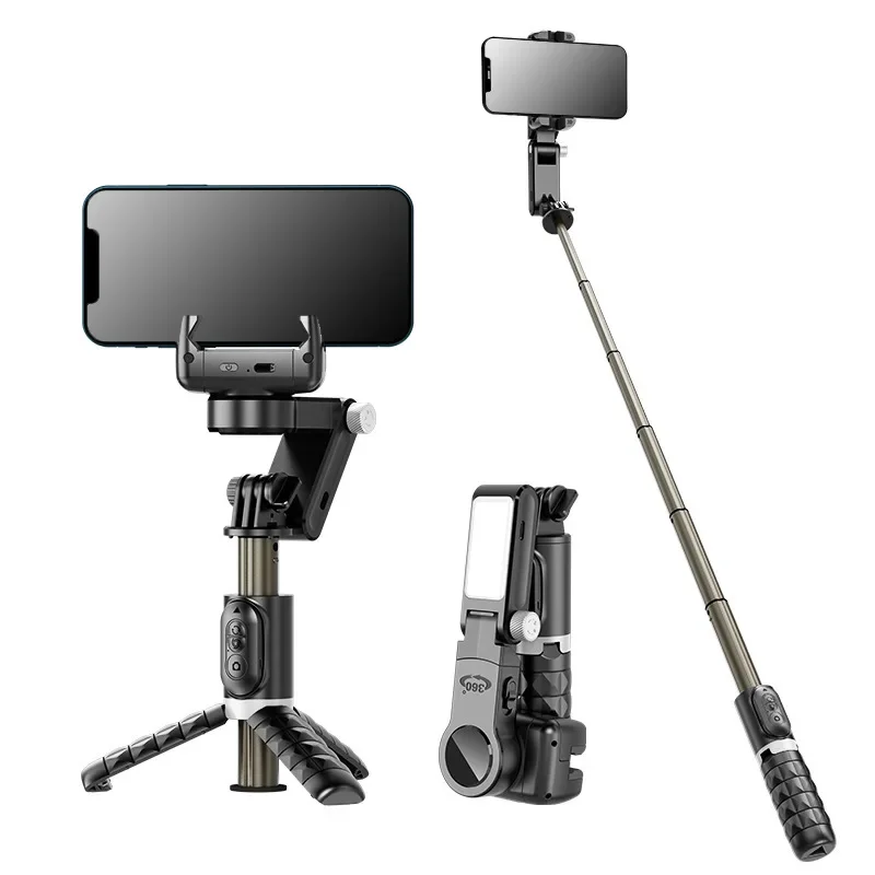 

Handheld Gimbals Following The Shooting Mode Gimbal Stabilizer Selfie Stick Tripod with Fill Light for IPhone Phone Smartphone