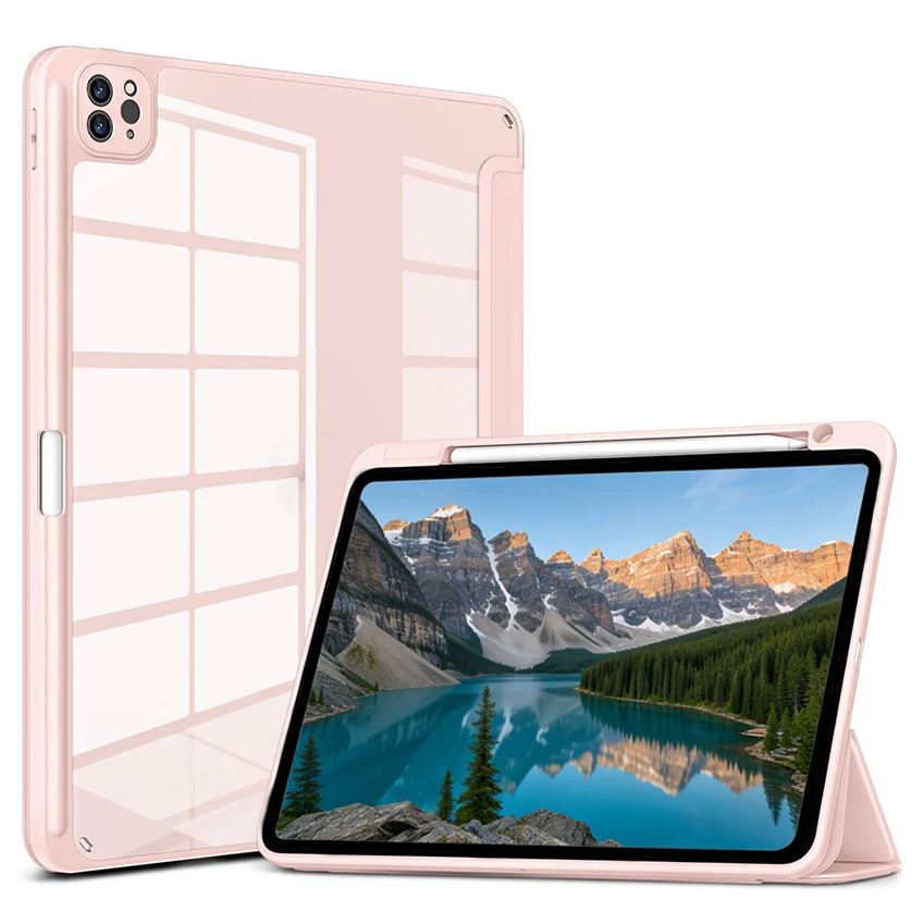 Sleek Pencil Holder Hybrid Case with Clear Back