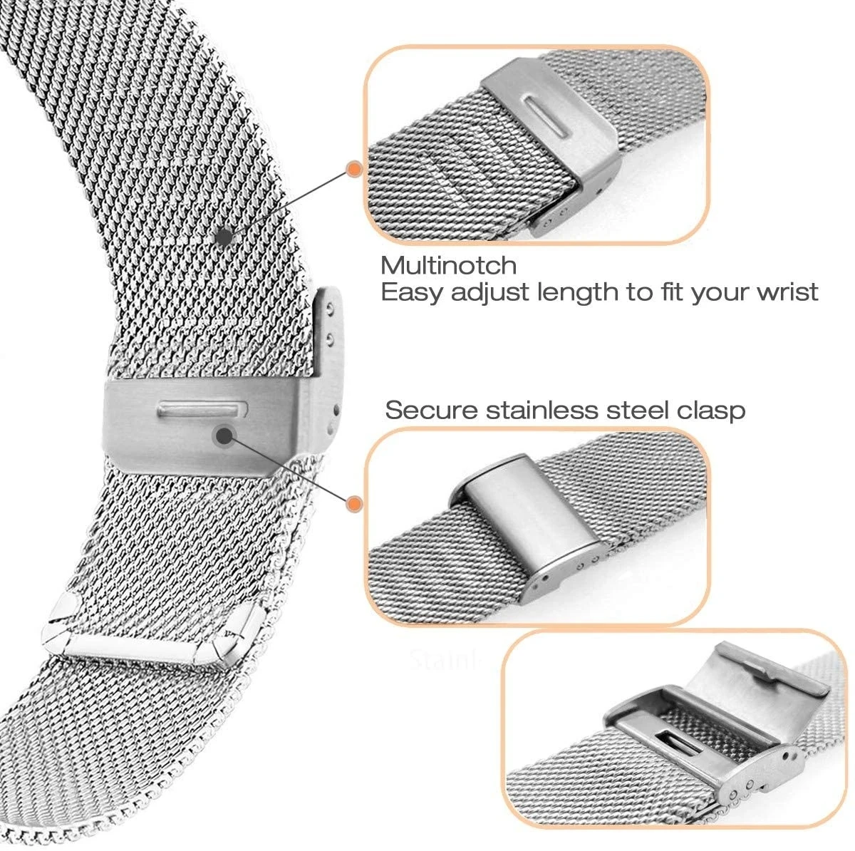 Stainless Steel Metal Bracelet Strap