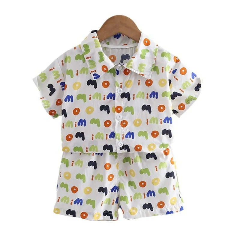 

New Summer Baby Clothes Suit Children Boys Casual Letter Shirt Shorts 2Pcs/Sets Toddler Costume Infant Outfits Kids Tracksuits