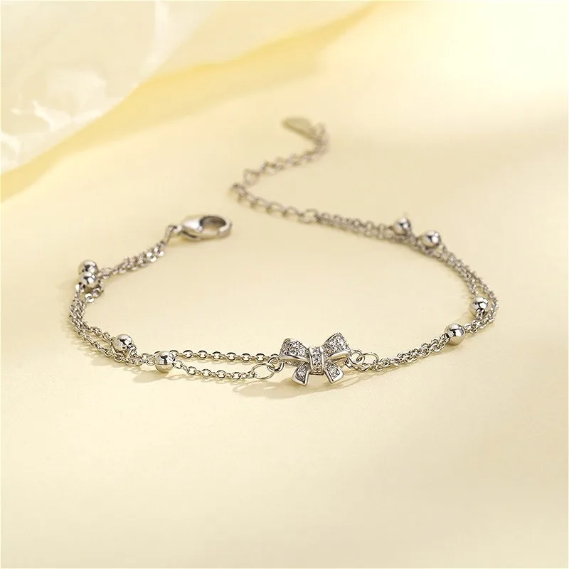 Silver Color Butterfly Zircon Tassel Jewelry Display