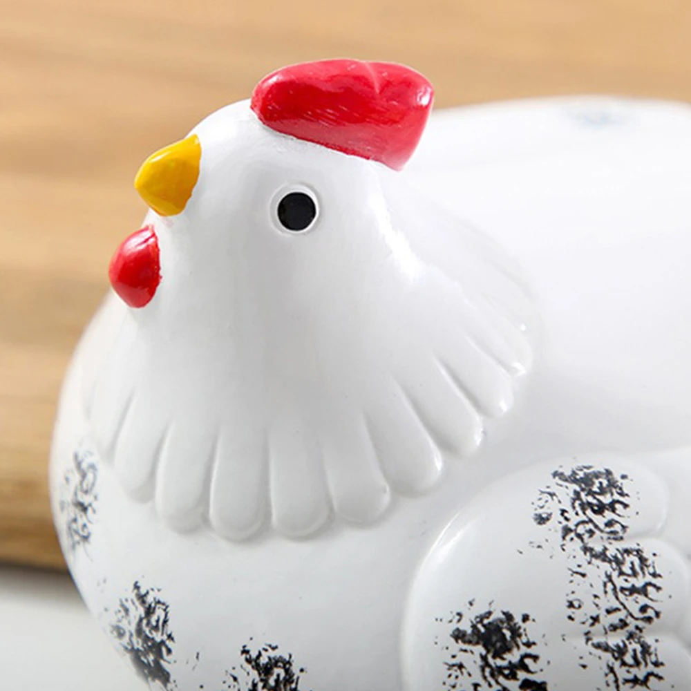Iron Ceramic Hen Ornament Egg Fruit Storage Basket Container Kitchen Supplies Kitchen Tableware ceramic egg storage tray