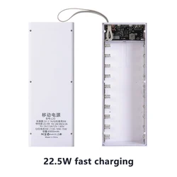20 - Section Detachable Mobile Power Case with 22.5W Fast Charging and Wireless Charging Capability (As shown)