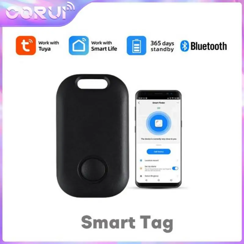 Corui Tuya Mini Keychain Tracker Anti Lost Alarm Device Smart Bluetooth Location Tracker Tag 2 way