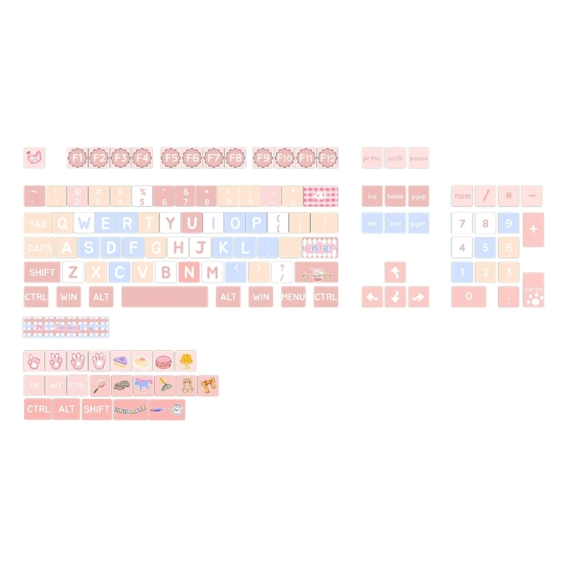 

Colorful 127 Keys XDA Keycap Set for Mechanical Keyboard Switches Caps P9JB