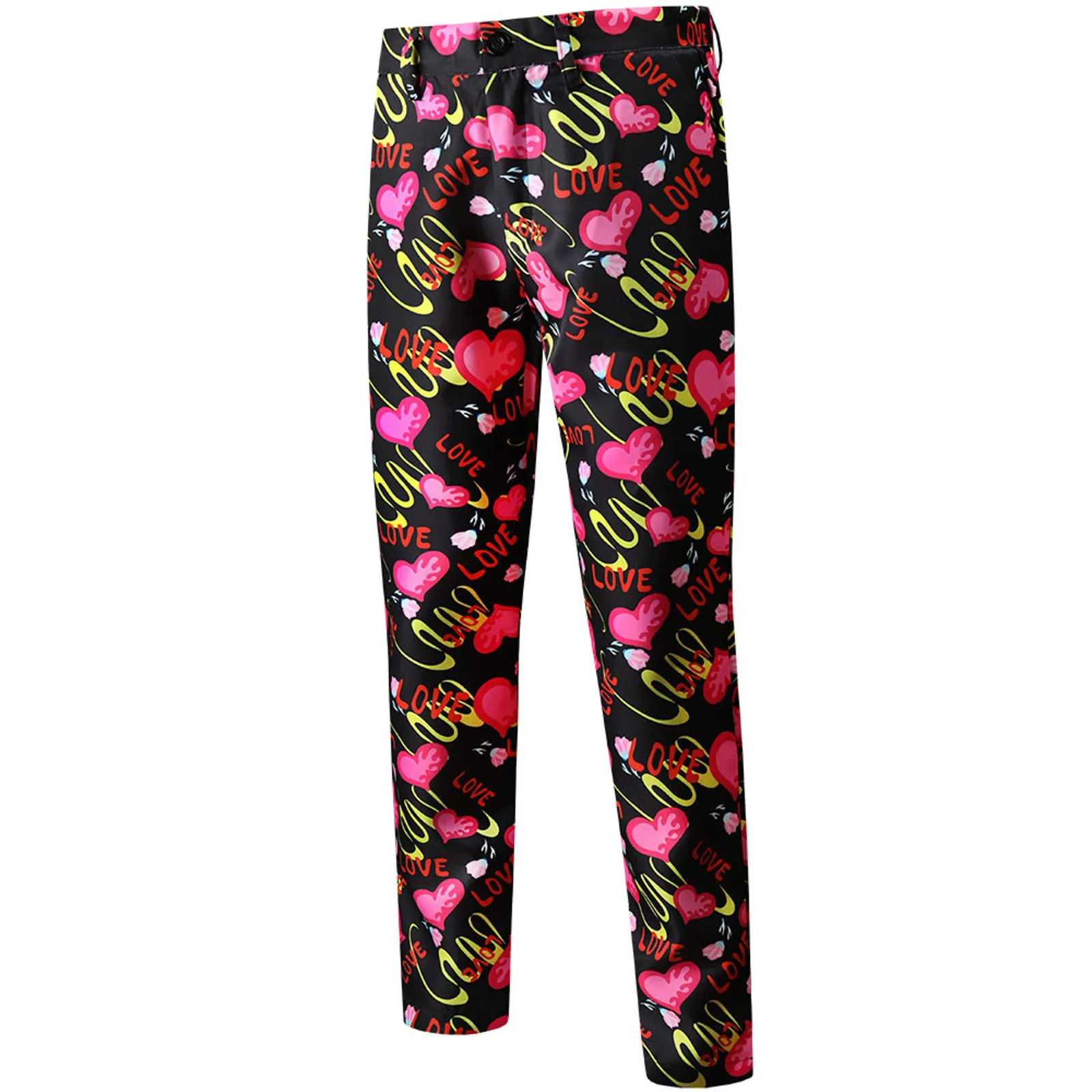 

Брюки мужские прямые на молнии, с принтом, на пуговицах