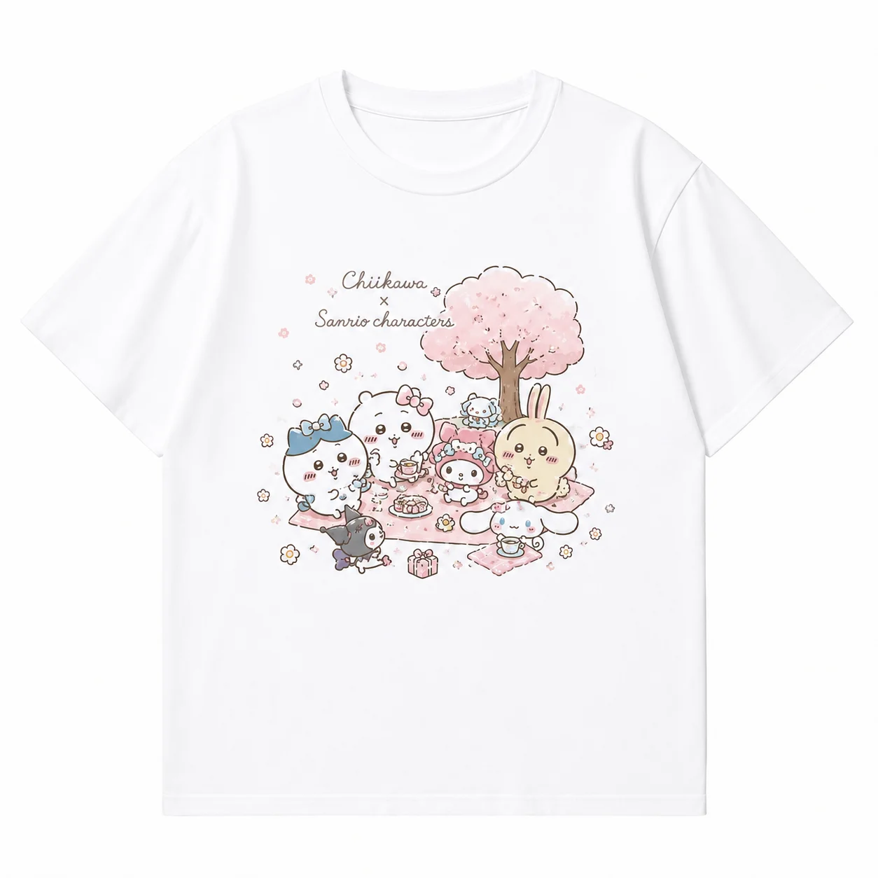 2026 Chiikawa DRINKING LICENSE Sommer Eltern-Kind Reines Baumwoll-T-Shirt Bequem, Atmungsaktiv, Hochwertig Ins Y2k