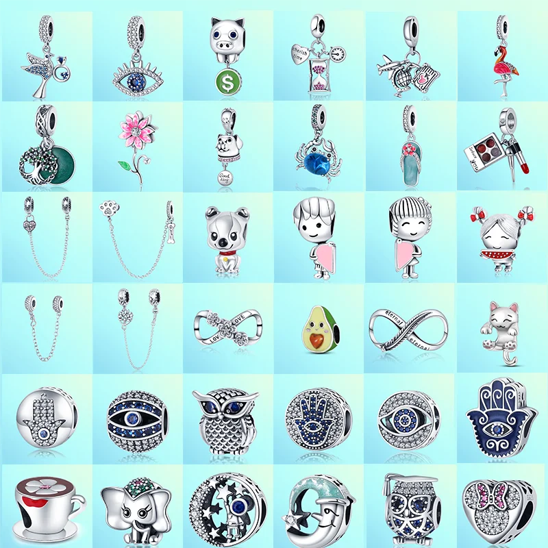 

Hot Sale 100% Silver Color Shiny Eyes Gold Coin Pig Charm For Original 925 Pandora Bracelet Making Fashion DIY Jewelry Women