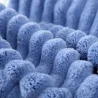 38x80cm Soft Thickened Striped Coral Fleece Face Towel Hand Towel Face Bath  Strong Water Absorption Bathroom Towel 4