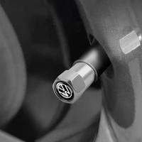4Pcs 3D Metal Car Wheel Cover Tire Valve Stem Caps Auto Accessories For Volkswagen Golf Rline Passat GTI Lavida Sagitar Scirocco 3