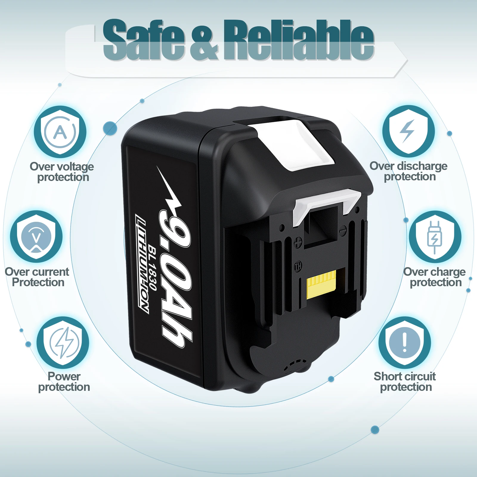 Bateria sem Fio para Makita Bl1850b Li-ion 18v 9000mah Bl1840b Bl1860 Bl1890 Bl1815 Bl1830 Bl1835 Lxt400 ru - Image 5