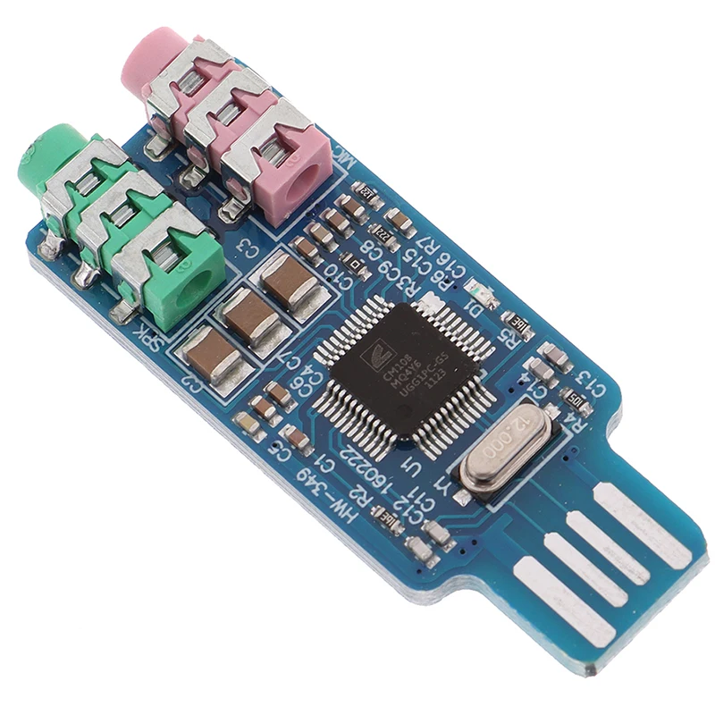 새로운 판매 CM108 USB 드라이브 무료 USB 사운드 카드 노트북 컴퓨터 외부 사운드 카드 모듈
