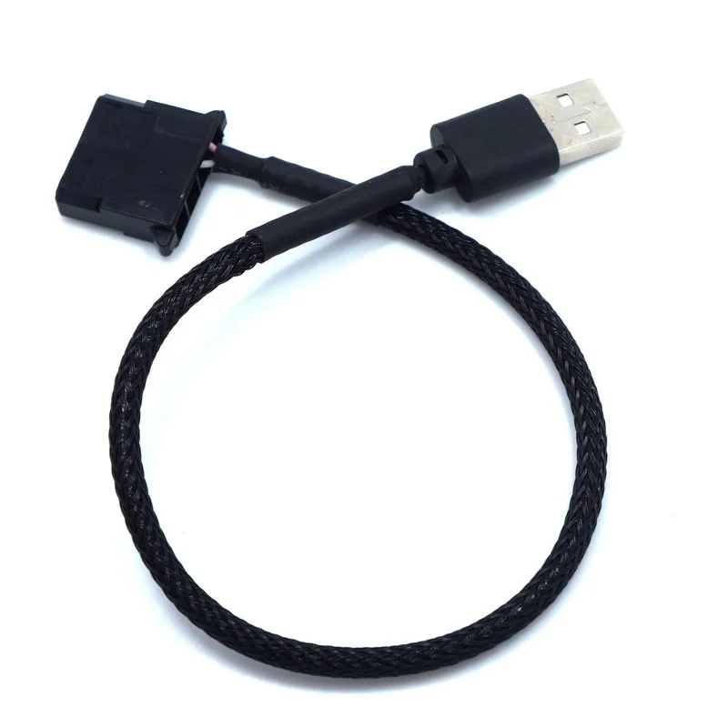 4Pin Fan To USB Adapter Cables 4Pin Computer PC Fan Power Cable Connector Adapter PVC Connect