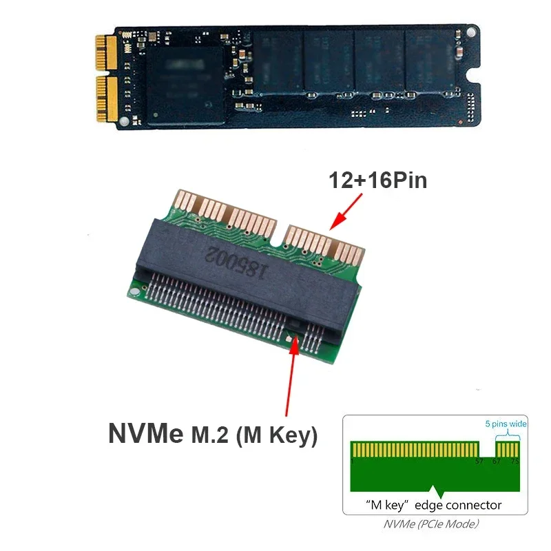 ssd adapter card for Macbook M.2 NVMe PCI-E M2 SSD converter card for Macbook Air Pro 2013- A1466 A1502
