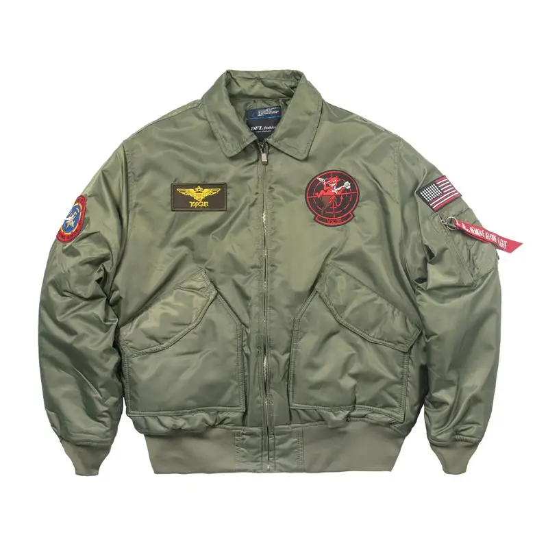 TOP GUN CWU-45P Plus Size Waterproof Outdoor Motorcycle Puffer Black Bomber Varsity Jacket Men Womens Thick Winter Coat 2