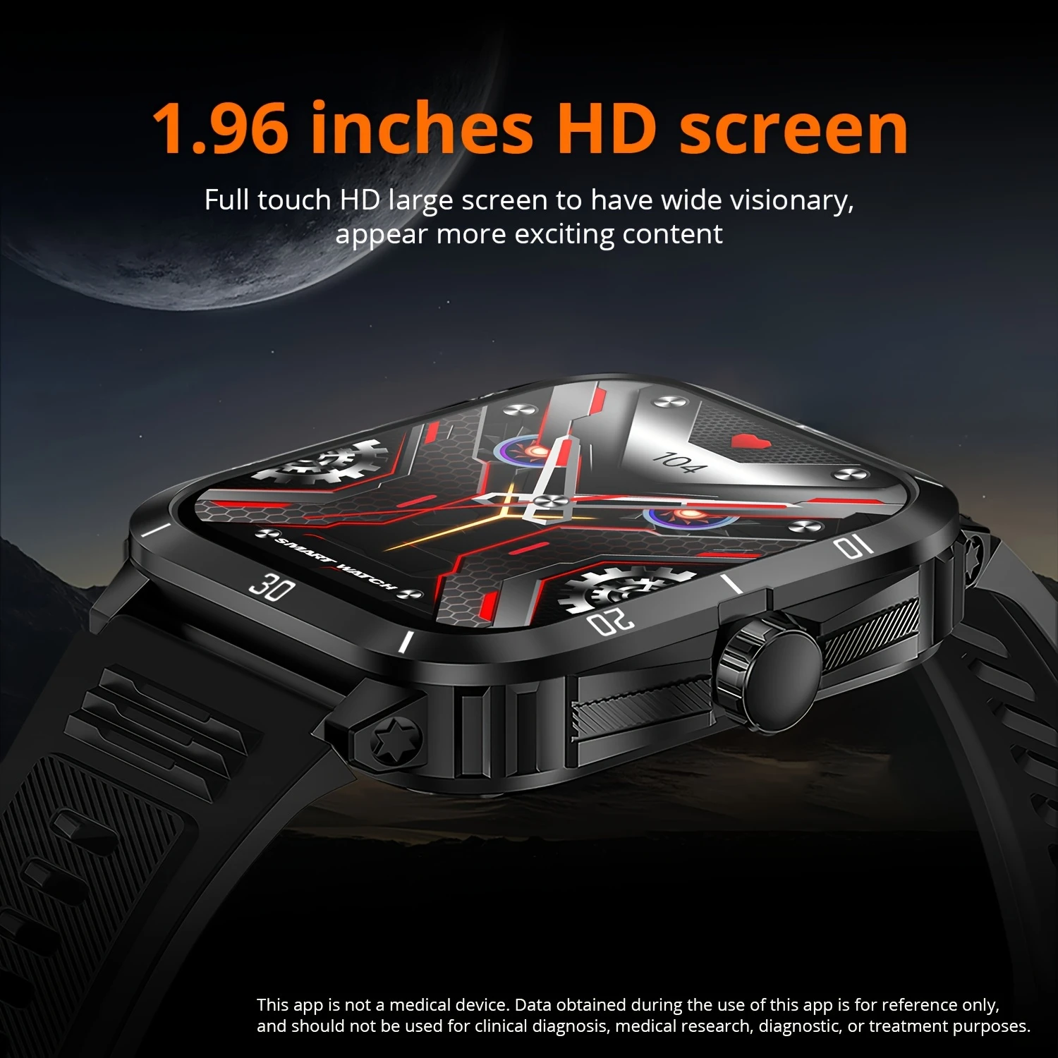1pc Smart Watch For Women Men, 3 ATM Waterproof Wireless Call Smart Watch For Android And , 4.98cm IPS HD Screen, 430mAh Long Ba