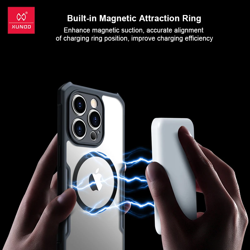 Magnetic Case For iPhone 14 13 12 Pro Max 14 Plus Xundd Airbag Shockproof Back Shell For Magnet iPhone 14 2022 Protective Case