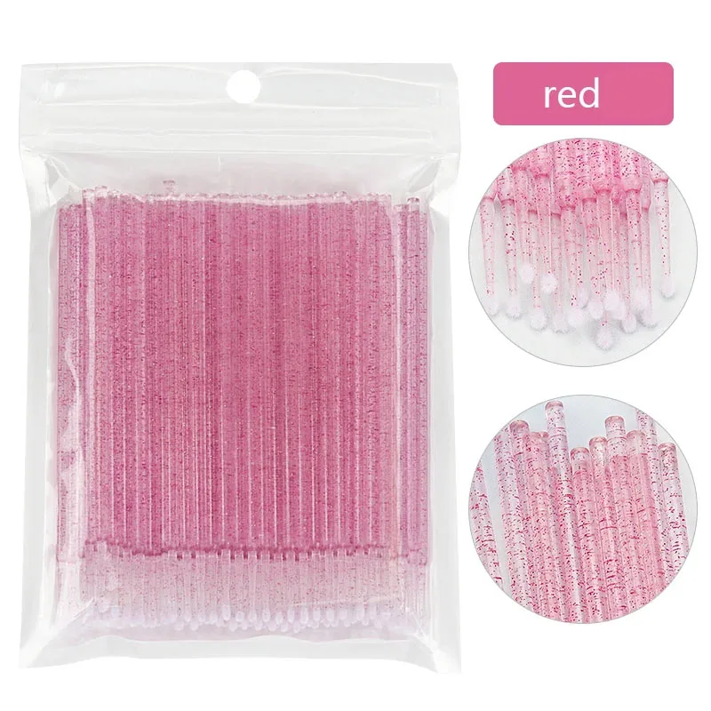 100Pcs Eyelash Cleaning Brush Lash Extension Micro Cotton Swab Individual thumbnail 2