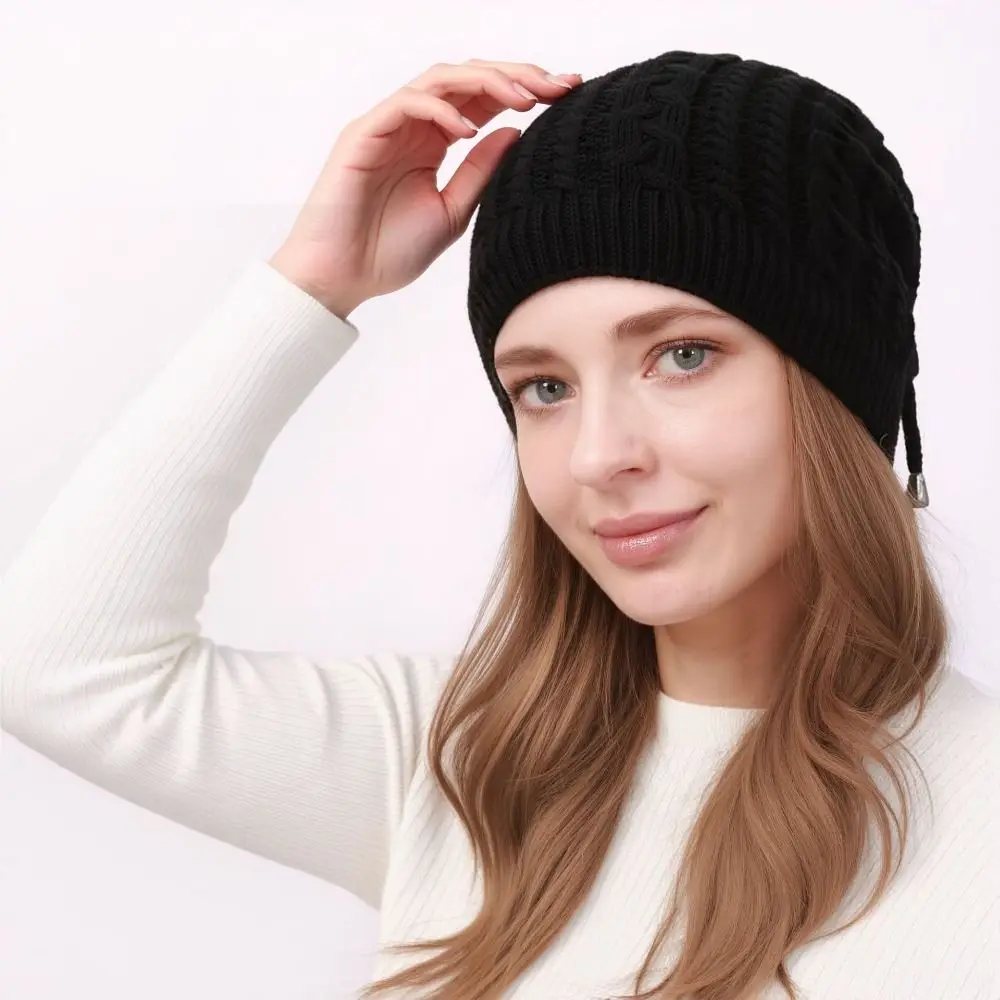 Soft Knitted Cotton Beanie Hat Scarf for Men and Women