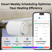 EZAIOT Smart Tuya Wifi/ZigBee3.0 Radiator Actuator TRV Programmable Thermostatic App Remote Temperature Controller Alexa Google - Image 4