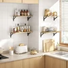 Floating Wooden Shelves Display Shelf Solid Wood Shelves Wall Storage Rack for Bedroom Kitchen Home Decoration Plant Holder 4