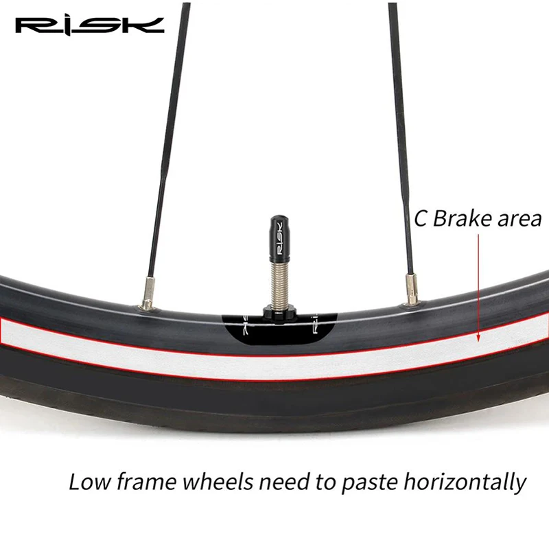 Bicycle Presta Valve Rim Sticker 1~20 Pairs Bike Tire Valve Sticker Rim Protection Pad Cycling FV Protective Adhesive bicycle valve sticker