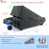 Foot Pedal Switch Current Controller Welding Machine Remote Control 12Pin 4M 13ft Cable for TIG Pulse AC DC Welder 1