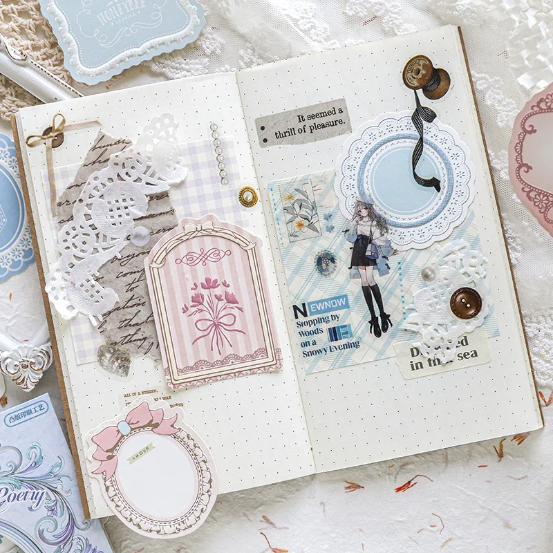 Yoofun 20pcs/lot Vintage Memo Pads Scrapbooking Decorative Material Paper Collage Background Paper Journaling Diary Planner 5
