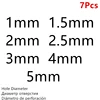 Black 1mm-5mm 7Pcs