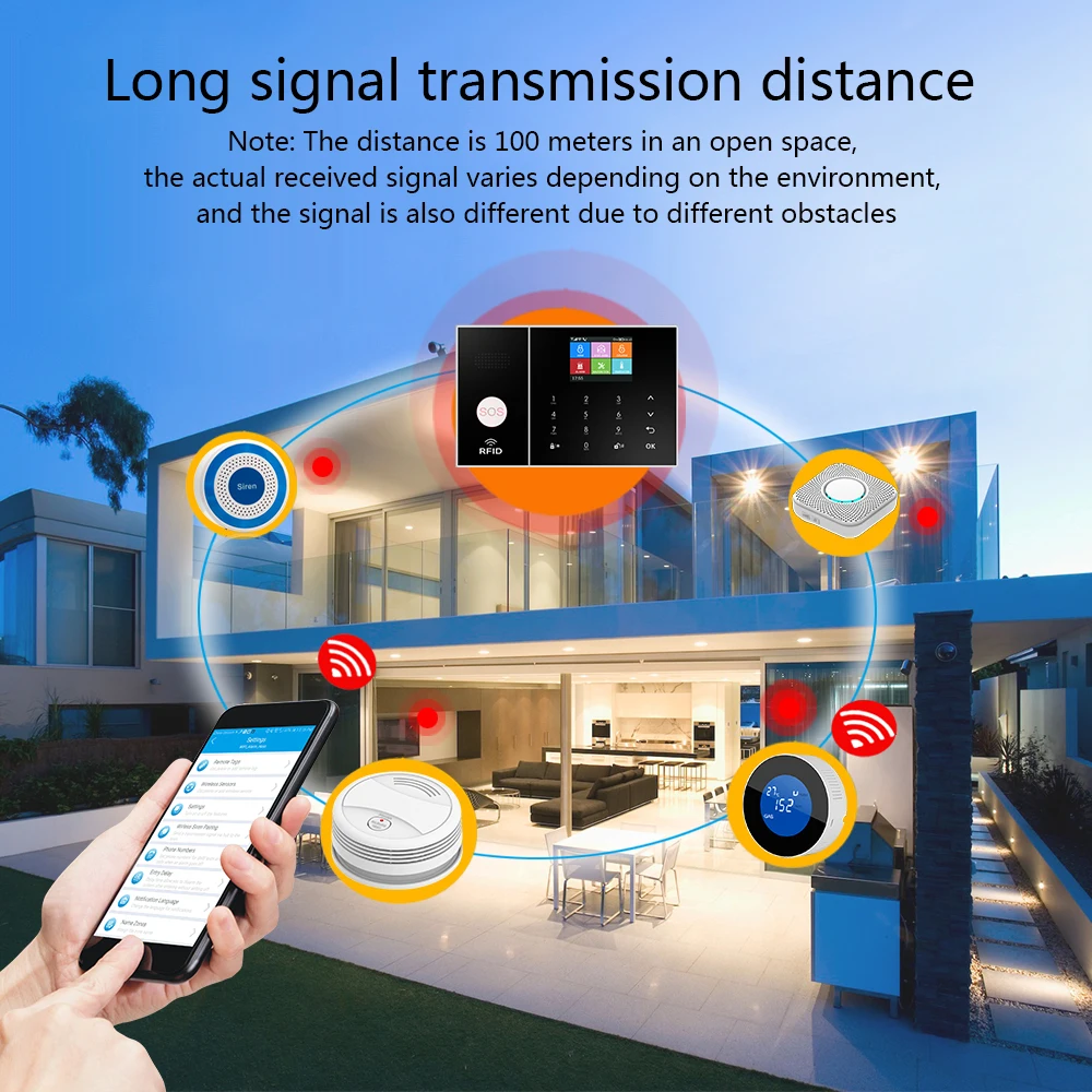 Detector de humo Tuya WiFi433 mhz alarma para el hogar