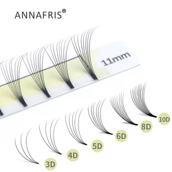 ANNAFRIS 3D 4D 5D 6D 8D 10D Short Stem Premade Russian Volume Fans Eyelash Extensions C/D Curl Faux Mink Lashes Supplies