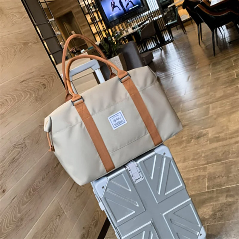 Travel Bags Canvas Tote Bag Leisure Bag Fashion Large Women Cabin Tote Handbag Oxford Cloth Canvas Waterproof Shoulder Weekend Overnight Bag