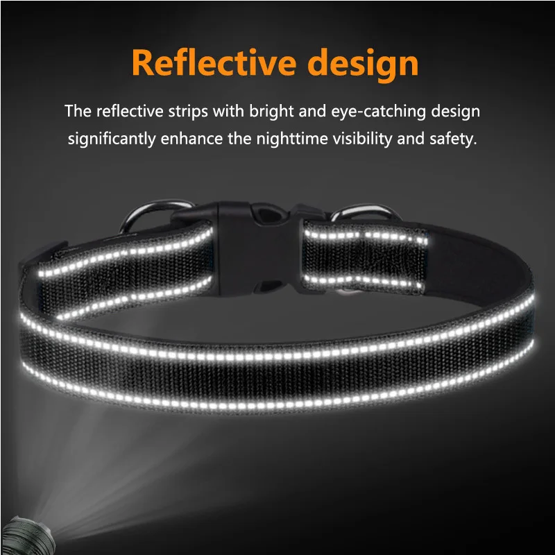 Dog Collar For Medium Large Dogs Soft Neoprene Padded Nylon Sturdy Adjustable dog collar pet collar