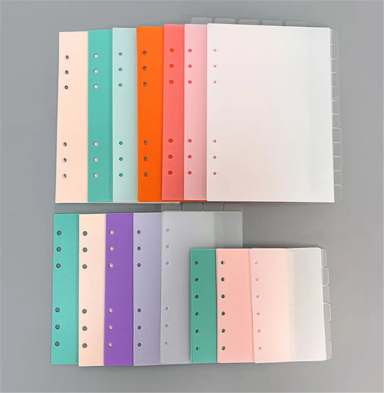 Colorful Transparent Paper Index Divider A5 A6 6 Holes For Binder Planner  Notebook Stationery Notebook Paper Divider Accessories - AliExpress