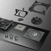 Household three-burner gas stove embedded dual-purpose flameout protection gas stove 3