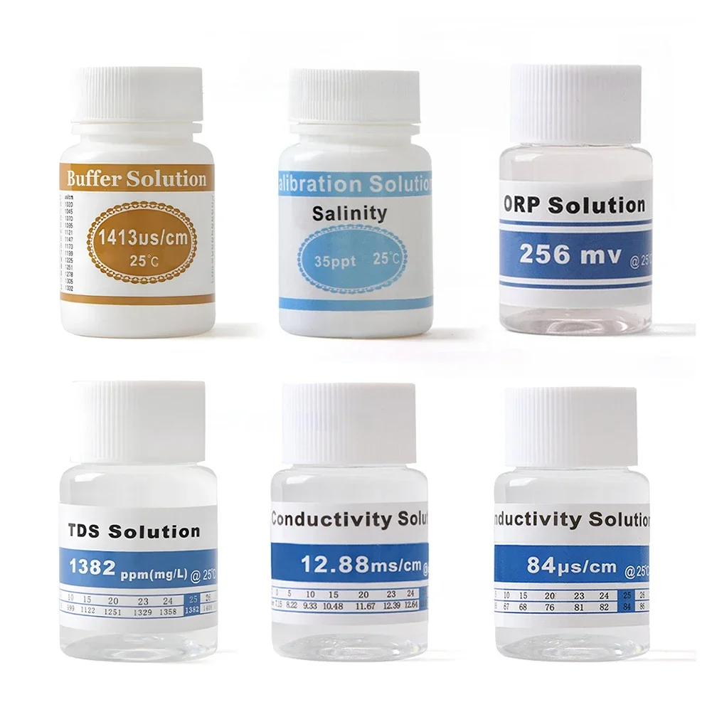 PH Calibration Solution PH er 12.88 MS/Cm Conductivity Salinity Calibration Solution 25Ml ering PH Meter Measuring Accuracy Calibration Solution