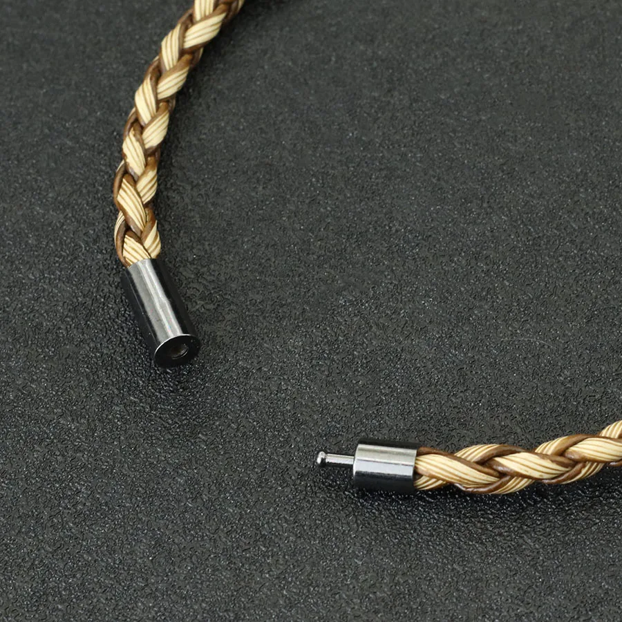 Mens Leather Wrap Bracelet Black Buckle Punk Jewelry Accessory