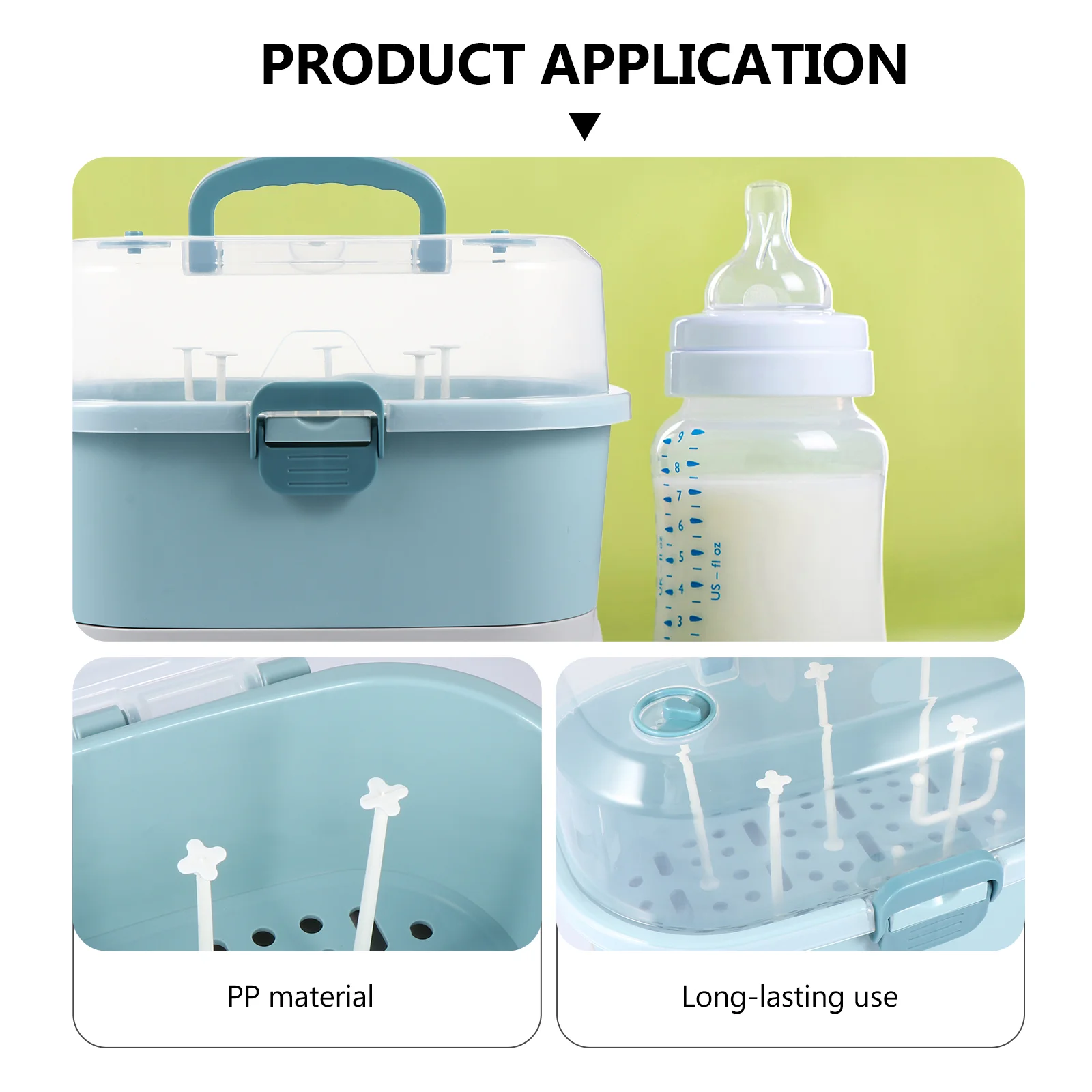 Portable Baby Milk Bottle Container Bottle Case Durable Milk Container Storage Box Travel Drainer Drying Rack Feeding