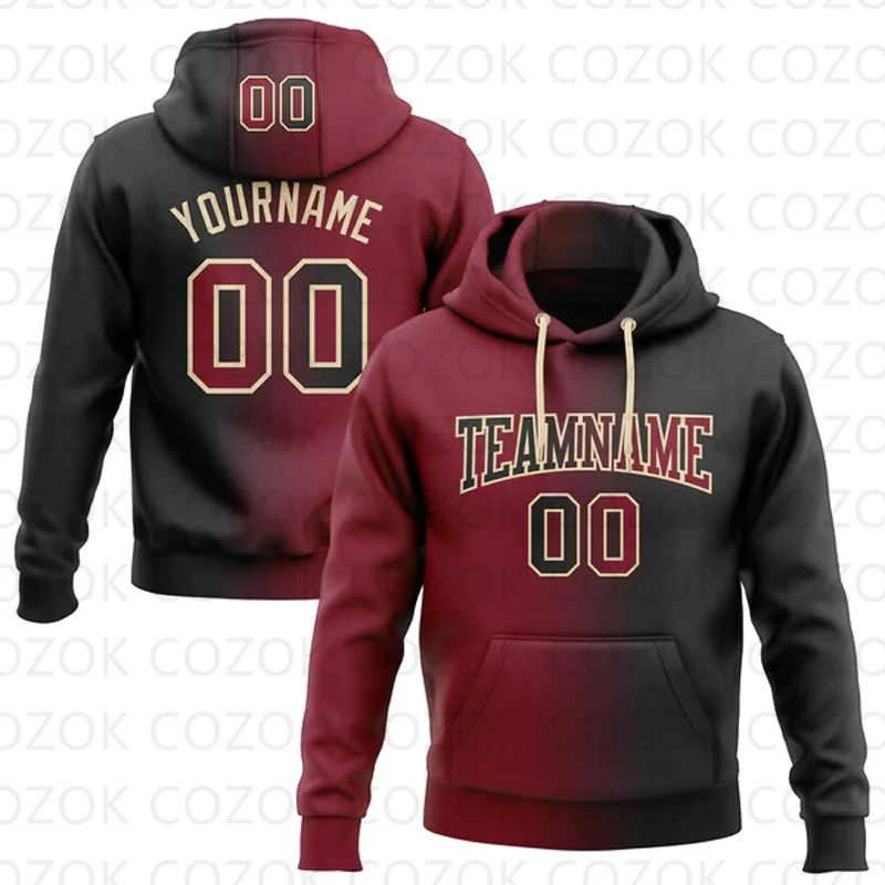 Customized Hoodie Color Splicing Jersey 3D Printed  Unisex Pullovers Hoodie Casual Sweatshirts