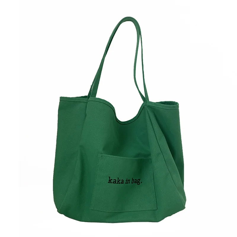 Casual Canvas Bag Women's Summer 2023 New Style Fashion Tooth Bag 100 Tops in Large Bag Shopping Bag