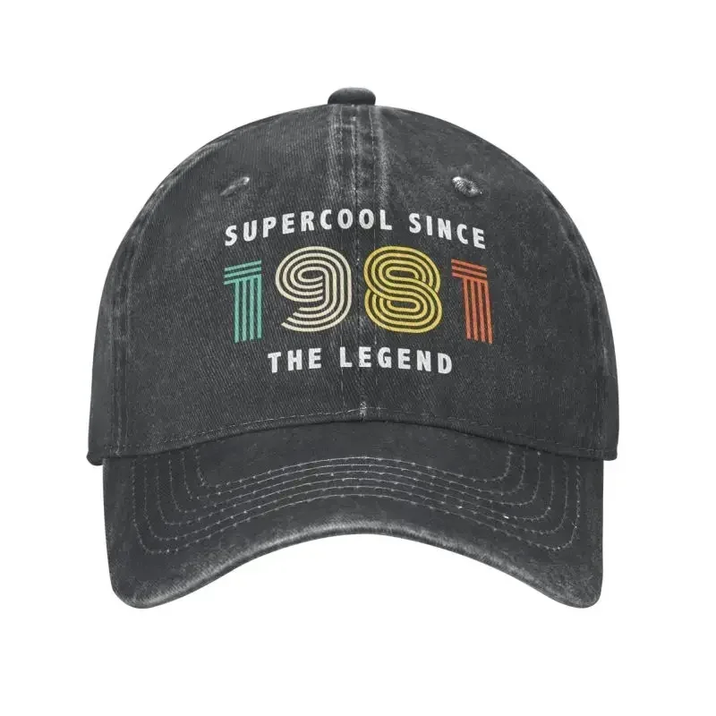 

Custom Cotton Supercool Since 1981 Baseball Cap Men Women Breathable 42th Birthday Dad Hat Outdoor