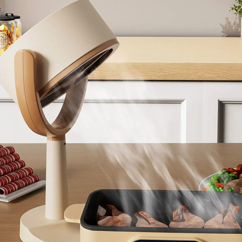 USB Desktop Range Hoods Portable Exhaust Fan Adjust Angle Small Fan Kitchen Hood Extractor Barbecue Large Suction Cooker Hood 5