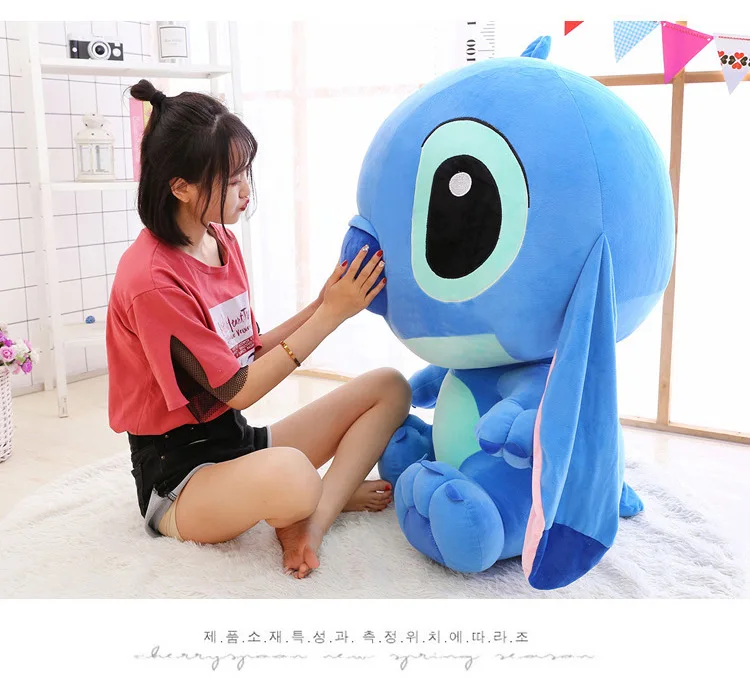 Disney-Grand Oreiller en Peluche Stitch pour Enfants, Jouet Beurre, Anime, Dessin  Animé, Doux, Kawaii, 35-65cm