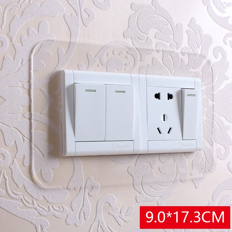 Anti-sujeira fivela tipo antiaderente interruptor acrílico adesivo, capa protetora simples, casa sala de estar, Dustproof decorativa