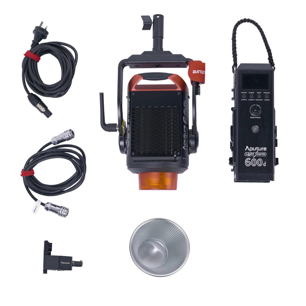 Aputure-LS 600d 라이트 스톰 V-마운트 600W 전문 비디오 램프, 사진 일광 LED 조명 키트 600W 5600K V-마운트 360 ° 조절 가능