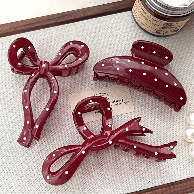 Retro hochwertige Haar krallen für Frauen Mädchen süße elegante große Hai-Clip vielseitige Haars pange Luxus Haarschmuck Geschenke – Detail 2